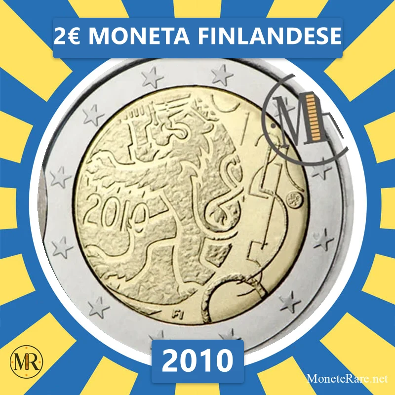 Finnland 2€ Finnische Währung 2010 (Münzfoto)