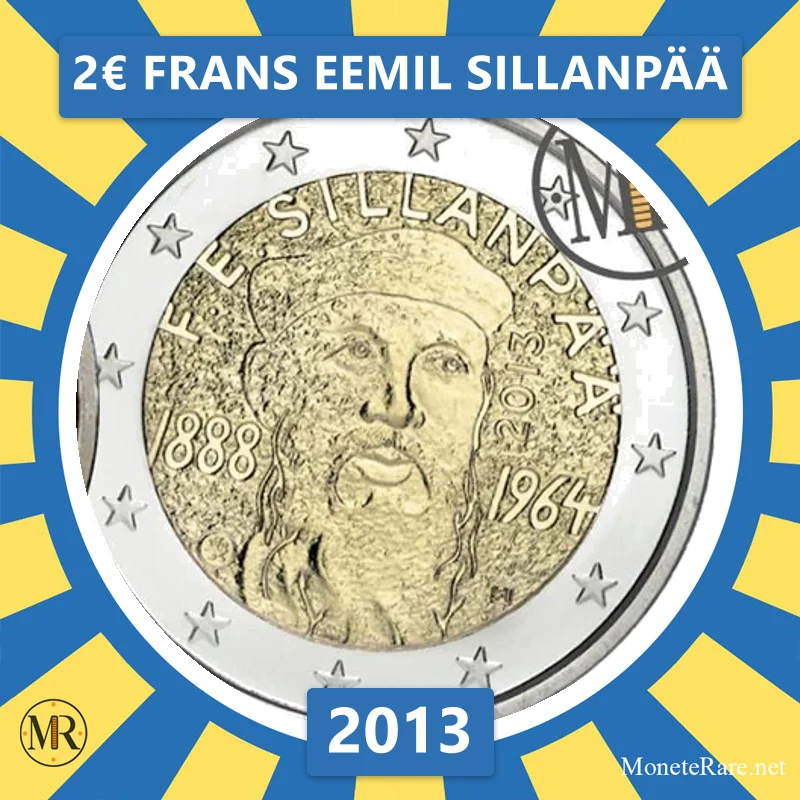 Finnland 2€ Frans Eemil Sillanpää 2013 (Münzfoto)