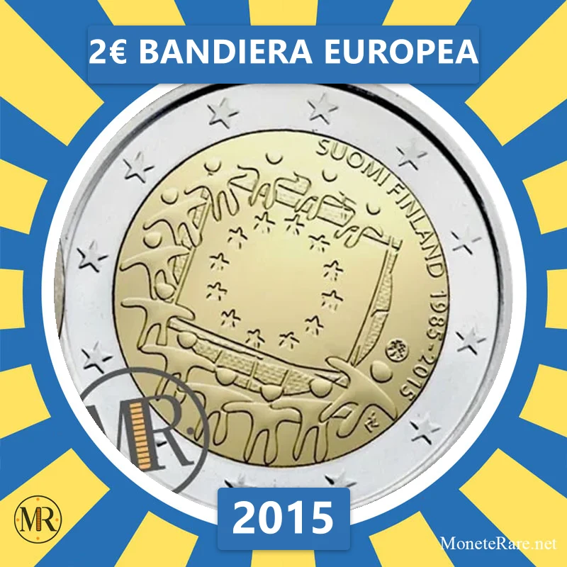 Finnland 2€ Europaflagge 2015 (Münzfoto)