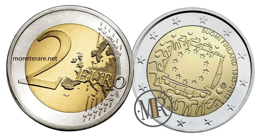 2-Euro-Gedenkmünze Finnland 2015 - Europaflagge