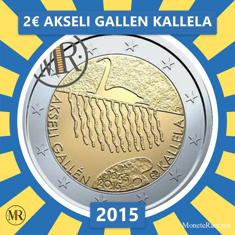 Finnland 2€ Akseli Gallen Kallela 2015 (Münzfoto)