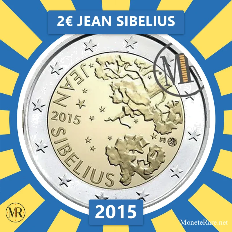 Finnland 2€ Jean Sibelius 2015 (Münzfoto)
