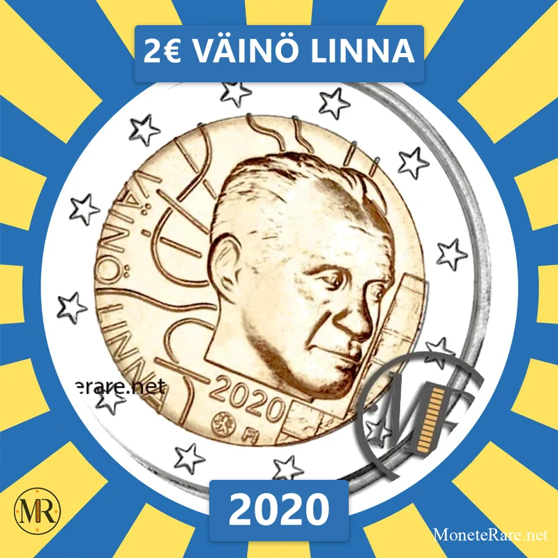 Finnland 2€ Väinö Linna 2020 (Münzfoto)