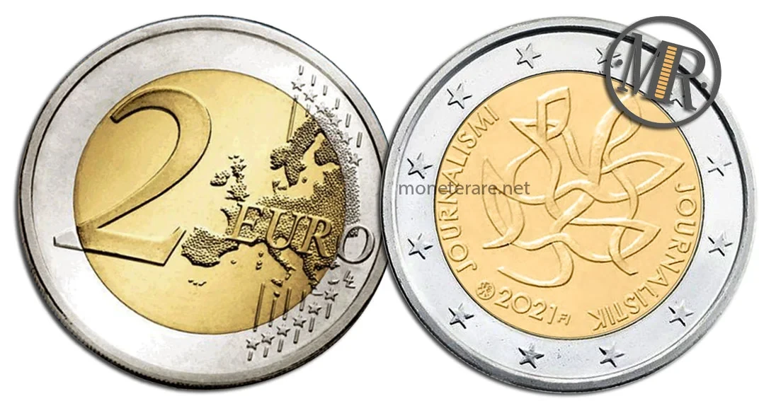 2-Euro-Gedenkmünze Finnland 2021 Journalismus und Demokratie