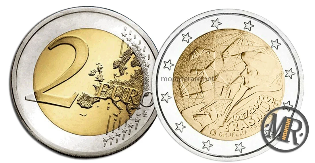 2 Euro Commemorativi Finlandia 2022 Programma Erasmus