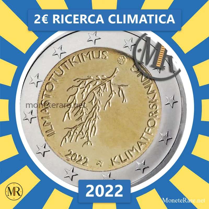 Finnland 2€ Klimaforschung 2022 (Münzfoto)