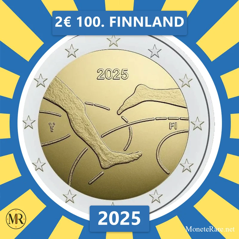 Finnland 2€ 100. Finnland 2025 (Münzfoto)