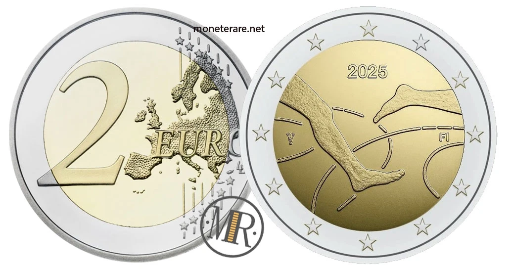 Finnland 2-Euro-Gedenkmünze 2025 – 100° anniv. gara atletica Finlandia–Svezia