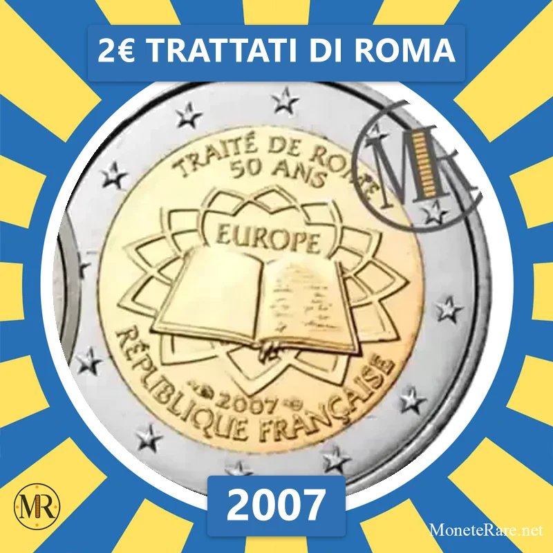 Frankreich 2€ Römische Verträge 2007 (Münzfoto)