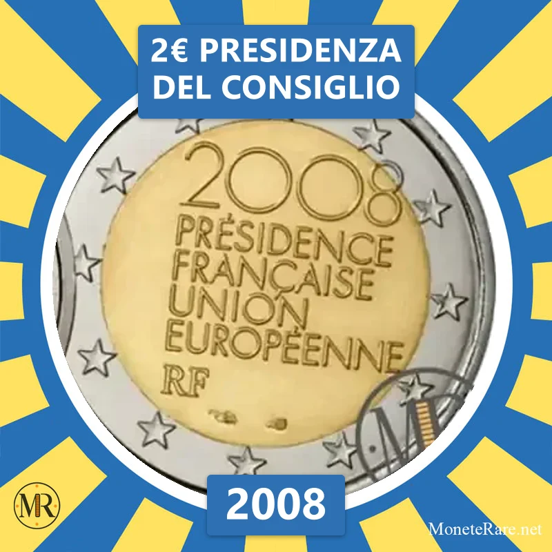Frankreich 2€ Präsidentschaft des Rates 2008 (Münzfoto)