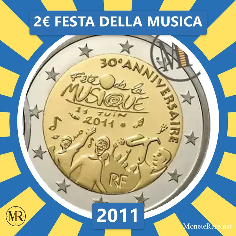 Frankreich 2€ Musikfest 2011 (Münzfoto)