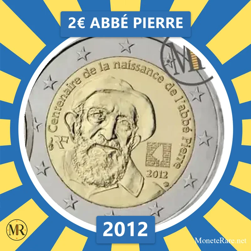 Frankreich 2€ Abbé Pierre 2012 (Münzfoto)