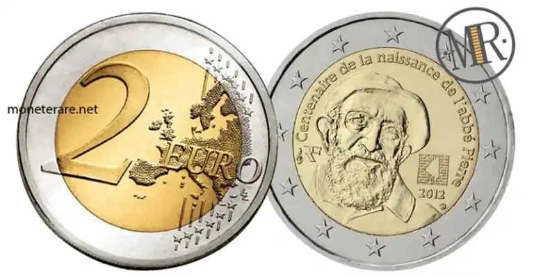 2 Euro Commemorativi Francia 2012 - Abbé Pierre