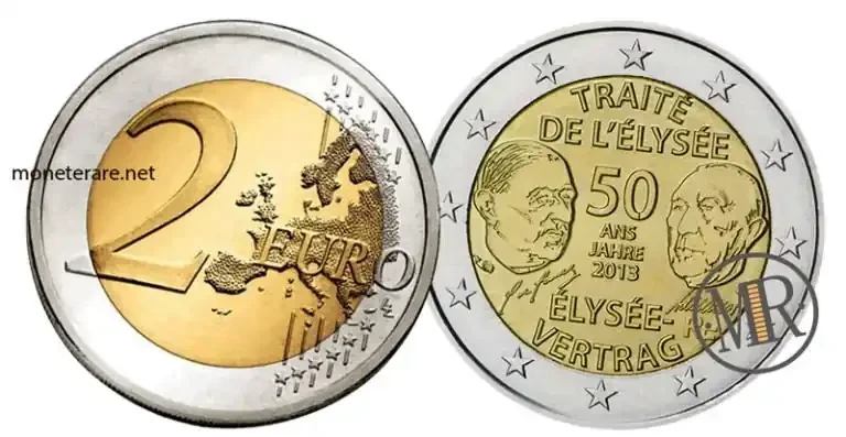 2 Euro Commemorativi Francia 2013 - 50° del Trattato dell