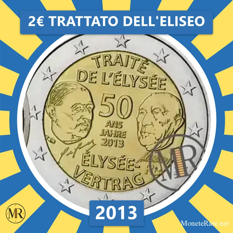 Frankreich 2€ Elysée-Vertrag 2013 (Münzfoto)