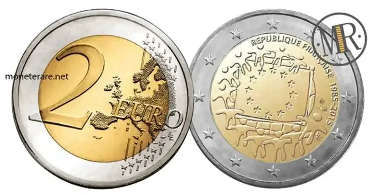 2 Euro Gedenkmünze Frankreich 2015 - Europaflagge