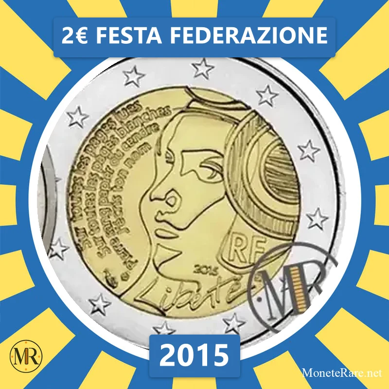 Frankreich 2€ Fest der Föderation 2015 (Münzfoto)