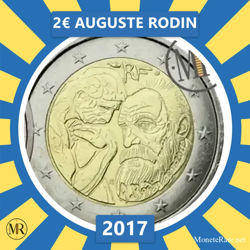 Frankreich 2€ Auguste Rodin 2017 (Münzfoto)