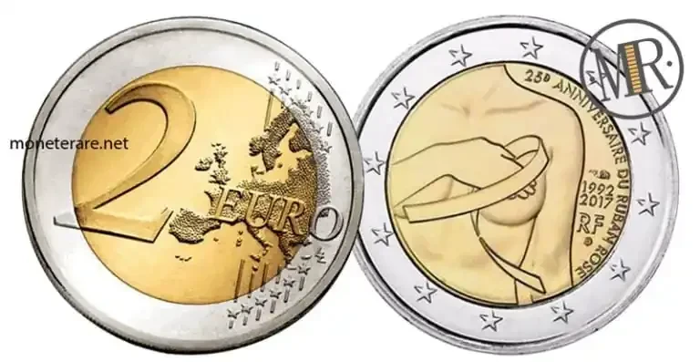 2 Euro Gedenkmünzen Frankreich 2017 - Nastro Rosa