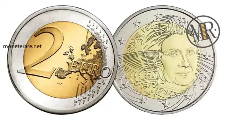 2 Euro Gedenkmünzen Frankreich 2018 - Simone Veil