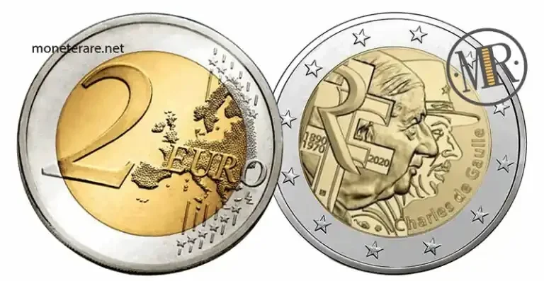 2 Euro Gedenkmünze Frankreich 2020 General Charles de Gaulle