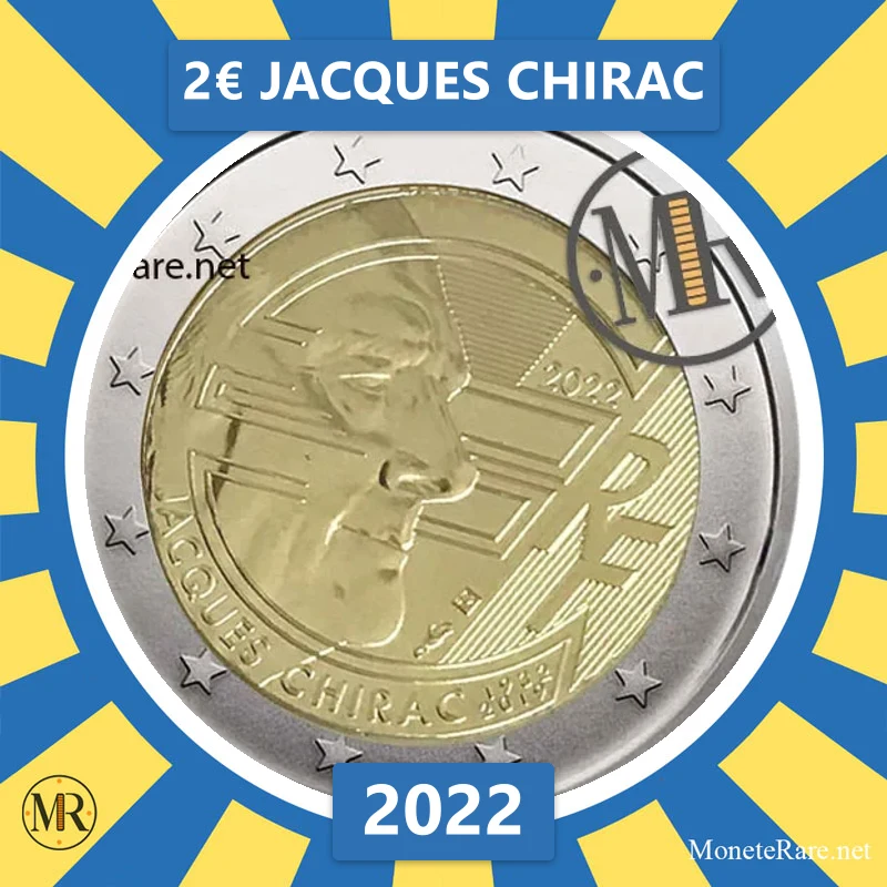 Frankreich 2€ Jacques Chirac 2022 (Münzfoto)