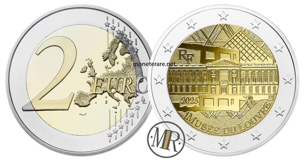 Frankreich 2-Euro-Gedenkmünze 2025 – Museo del Louvre di Parigi