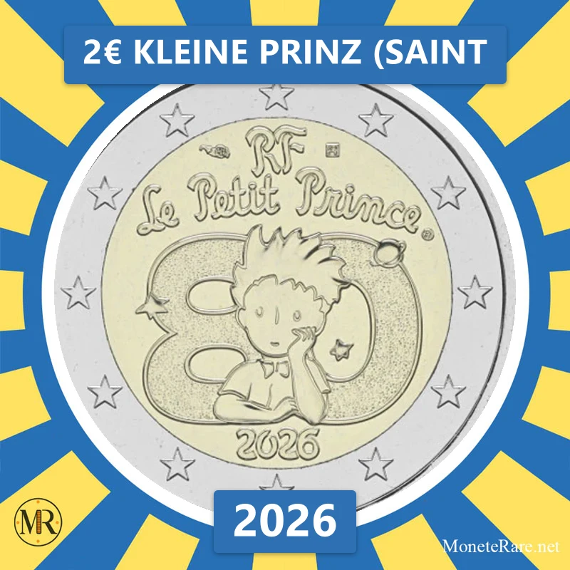Frankreich 2€ kleine Prinz (Saint 2026 Frankreich 2€ kleine Prinz (Saint 2026 (Münzfoto)