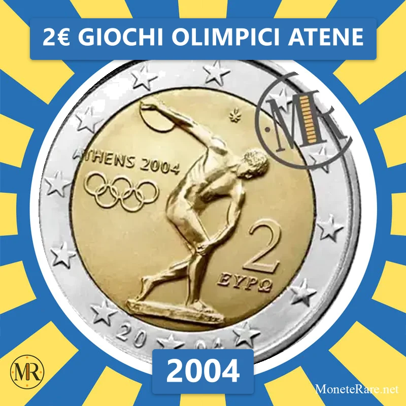 Griechenland 2€ Olympische Spiele Athen 2004 (Münzfoto)