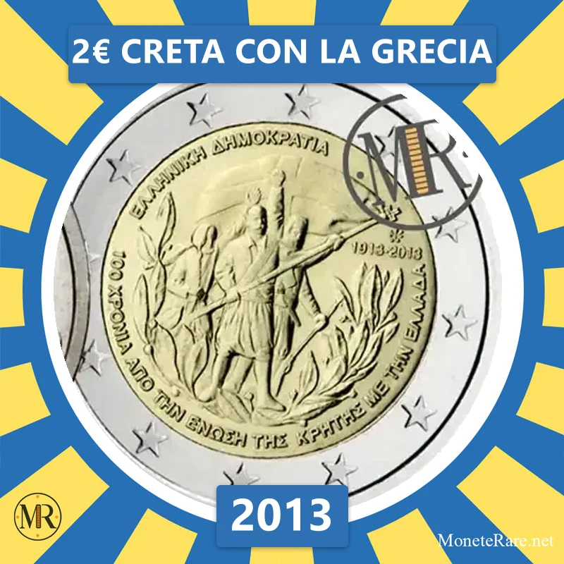 Griechenland 2€ Creta con la Grecia 2013 (Münzfoto)