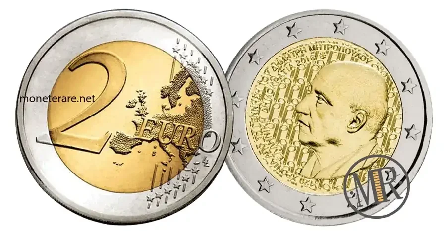 2 euro griechenland 2016 dimitri mitropoulos