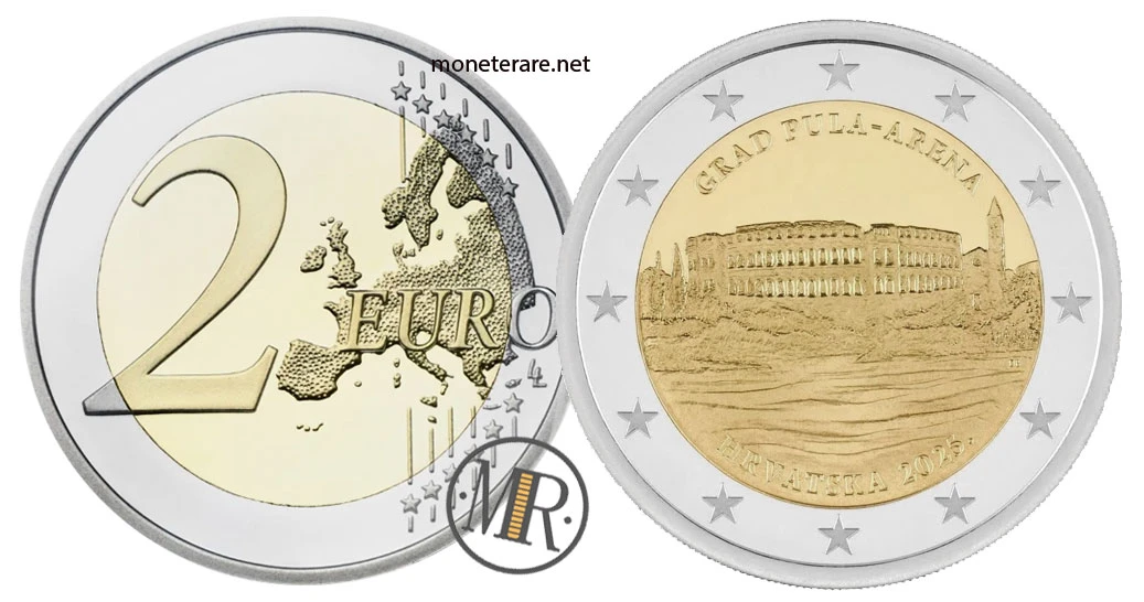 Kroatien 2-Euro-Gedenkmünze 2025 – Pula – Arena