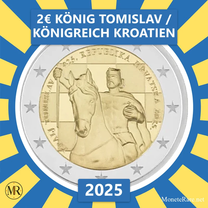 Kroatien 2€ König Tomislav / Königreich Kroatien 2025 (Münzfoto)