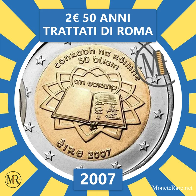 Irland 2€ 50 Jahre Römische Verträge 2007 Irland 2€ 50 Jahre Römische Verträge 2007 (Münzfoto)