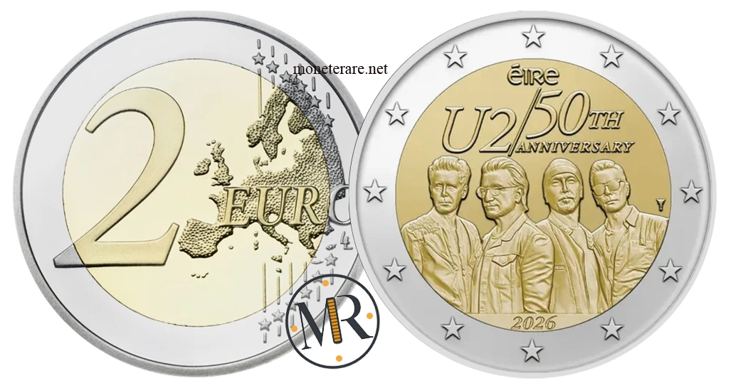 Irland 2-Euro-Gedenkmünze 2026 – 50 Jahre U2