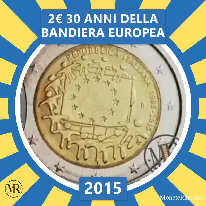 Italien 2€ 30 Jahre der Europäischen Flagge 2015 Italien 2€ 30 Jahre der Europäischen Flagge 2015 (Münzfoto)