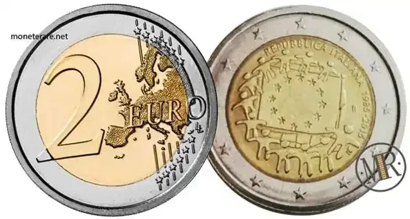 2-Euro-Gedenkmünzen Italien 2015 Europäische Flagge