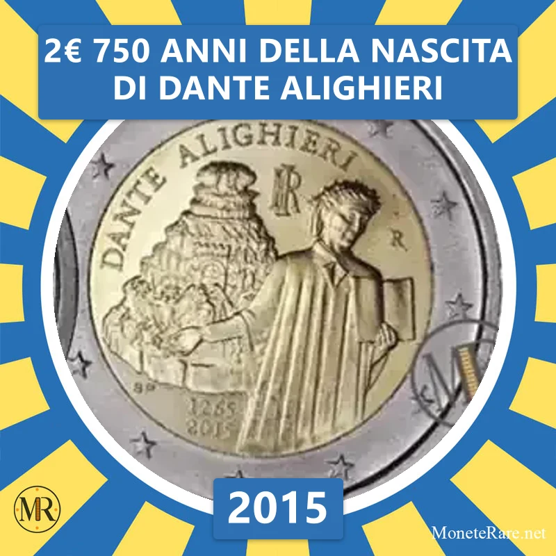 Italien 2€ 750 Jahre seit der Geburt von Dante Alighieri 2015 Italien 2€ 750 Jahre seit der Geburt von Dante Alighieri 2015 (Münzfoto)