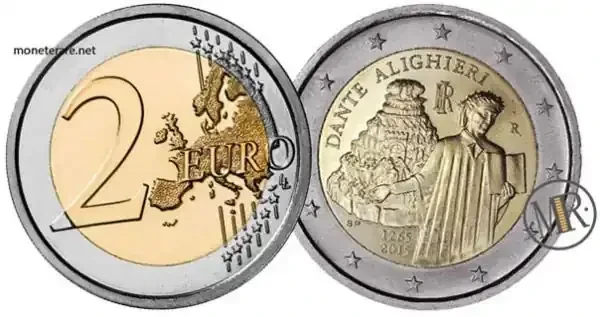 2-Euro-Gedenkmünze Italien 2015 Dante Alighieri