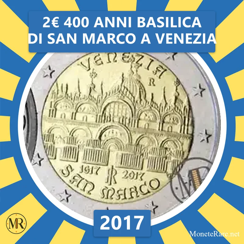 Italien 2€ 400 Jahre der Basilika San Marco in Venedig 2017 Italien 2€ 400 Jahre der Basilika San Marco in Venedig 2017 (Münzfoto)