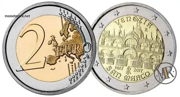 2-Euro-Gedenkmünze Italien 2017 Basilika von San Marco in Venedig