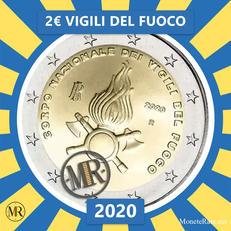 Italien 2€ Feuerwehr 2020 (Münzfoto)