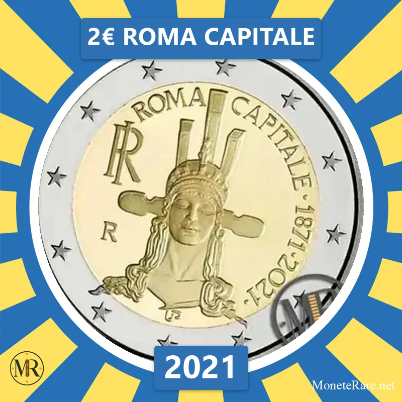 Italien 2€ Roma Capitale 2021 (Münzfoto)