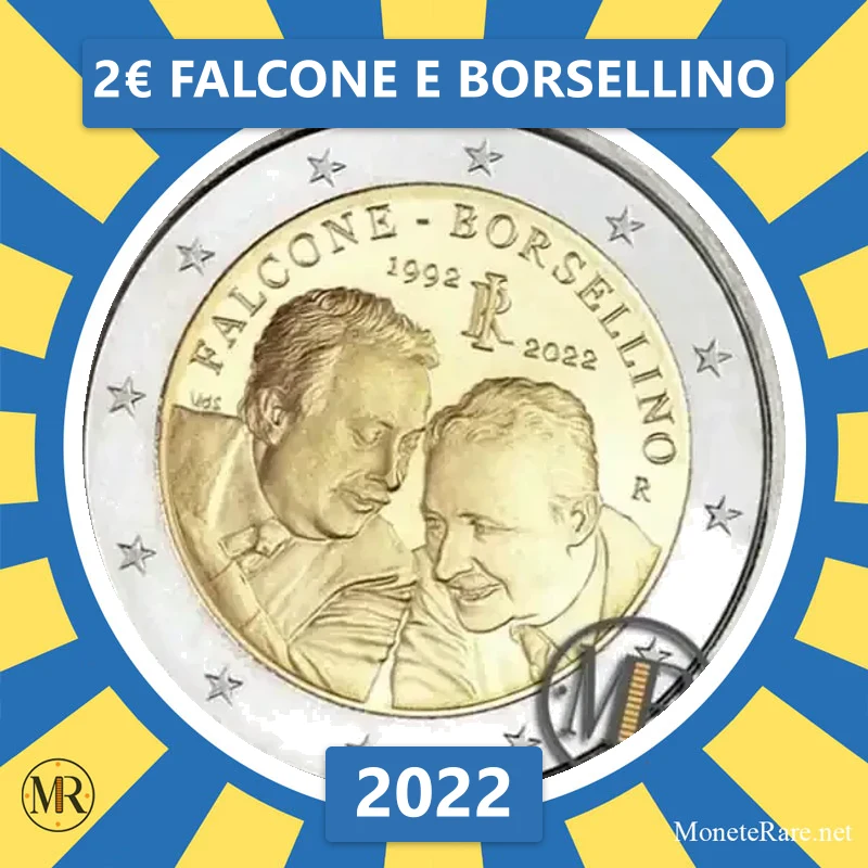 Italien 2€ Falcone e Borsellino 2022 (Münzfoto)