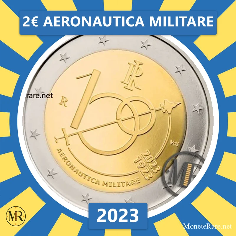 Italien 2€ Luftwaffe 2023 (Münzfoto)
