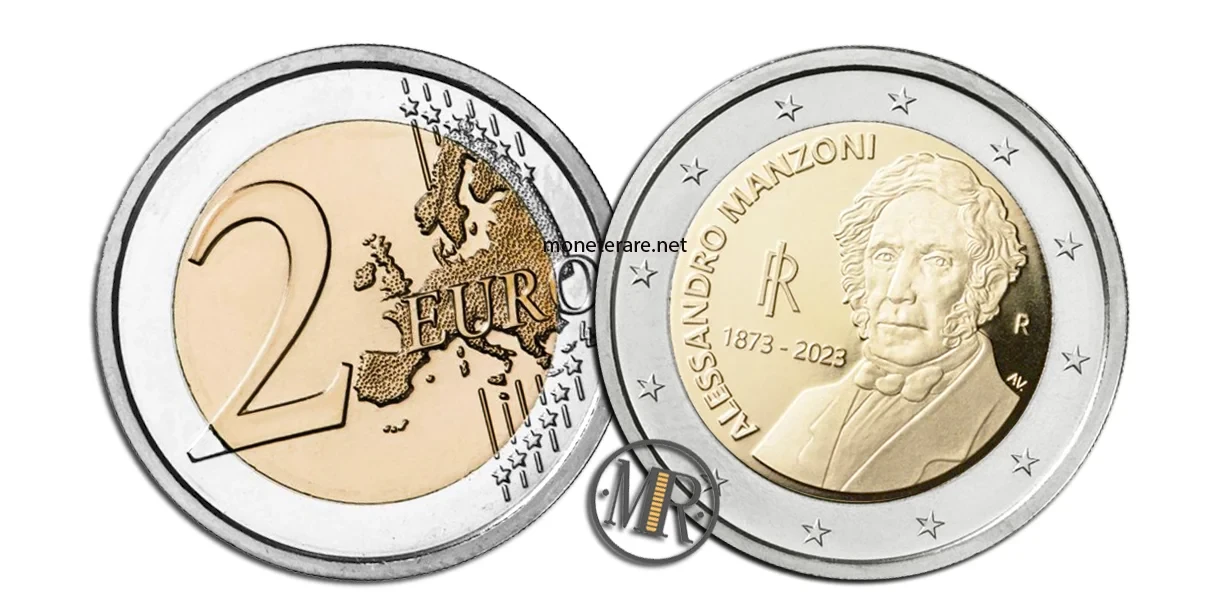 2 Euro Gedenkmünze Italien 2023 Alessandro Manzoni