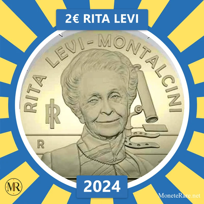 Italien 2€ Rita Levi 2024 (Münzfoto)