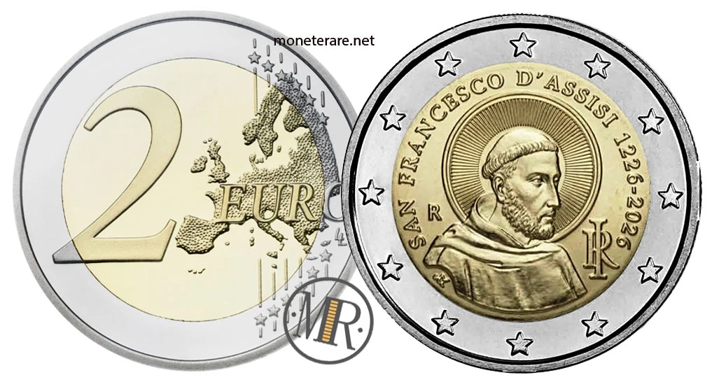Italien 2-Euro-Gedenkmünze 2026 – San Francesco d'Assisi