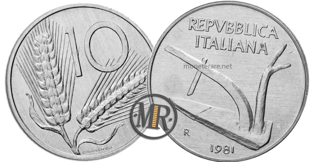 1981 10 Lire Münze Wert, Beschreibung und Seltenheit
