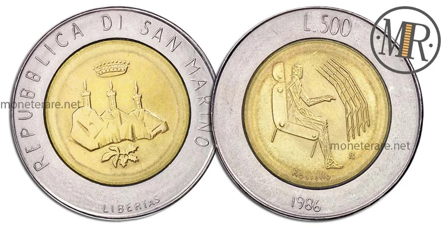 1986 500 Lire San Marino